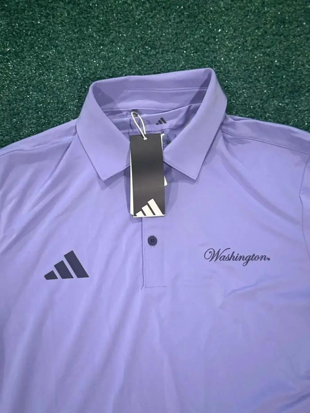 Adidas Men's Script Washington Huskies Ultimate365 Solid Polo